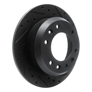 Hyundai Entourage Brake Rotor (1) - Rear Right - R1 Concepts - Drilled & Slotted - Black - `06-`14